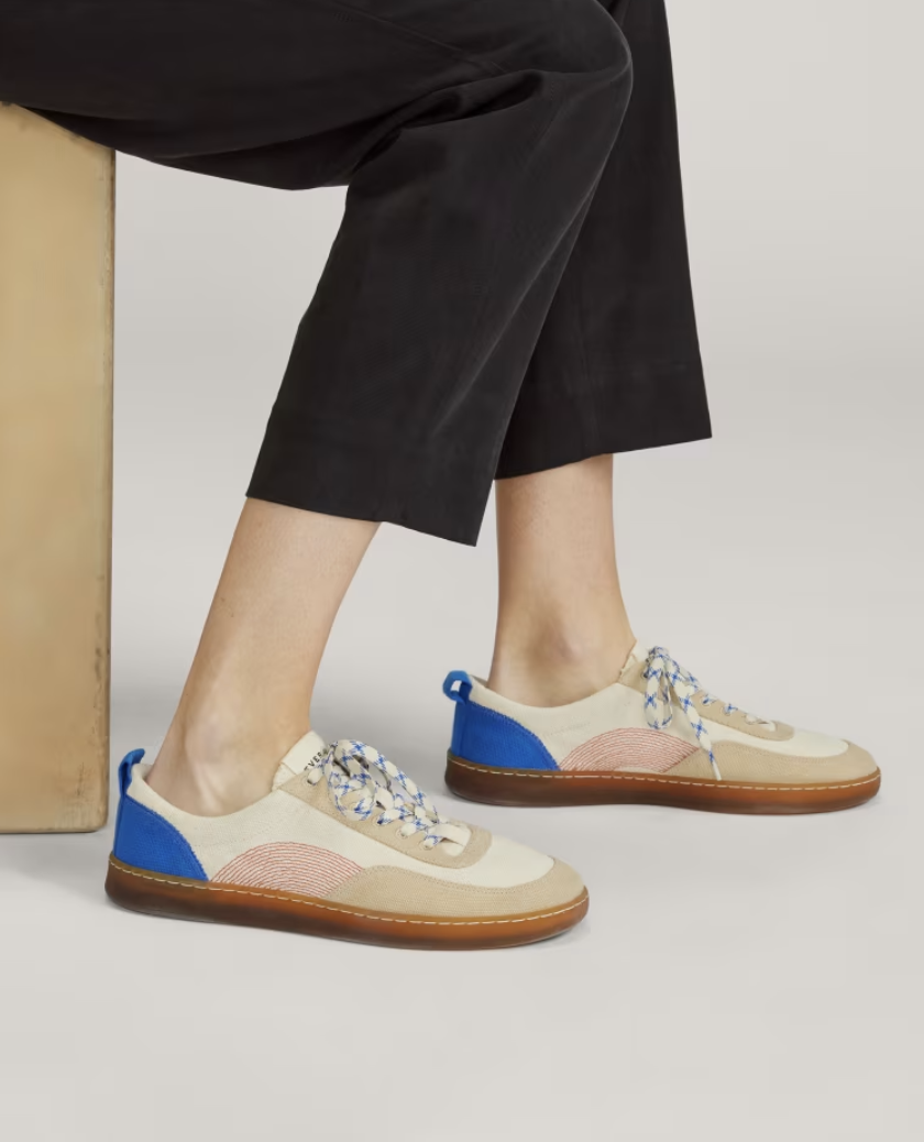 The Tread-Bare Sneaker Canvas / Lapis Blue / Classic Red - Everlane